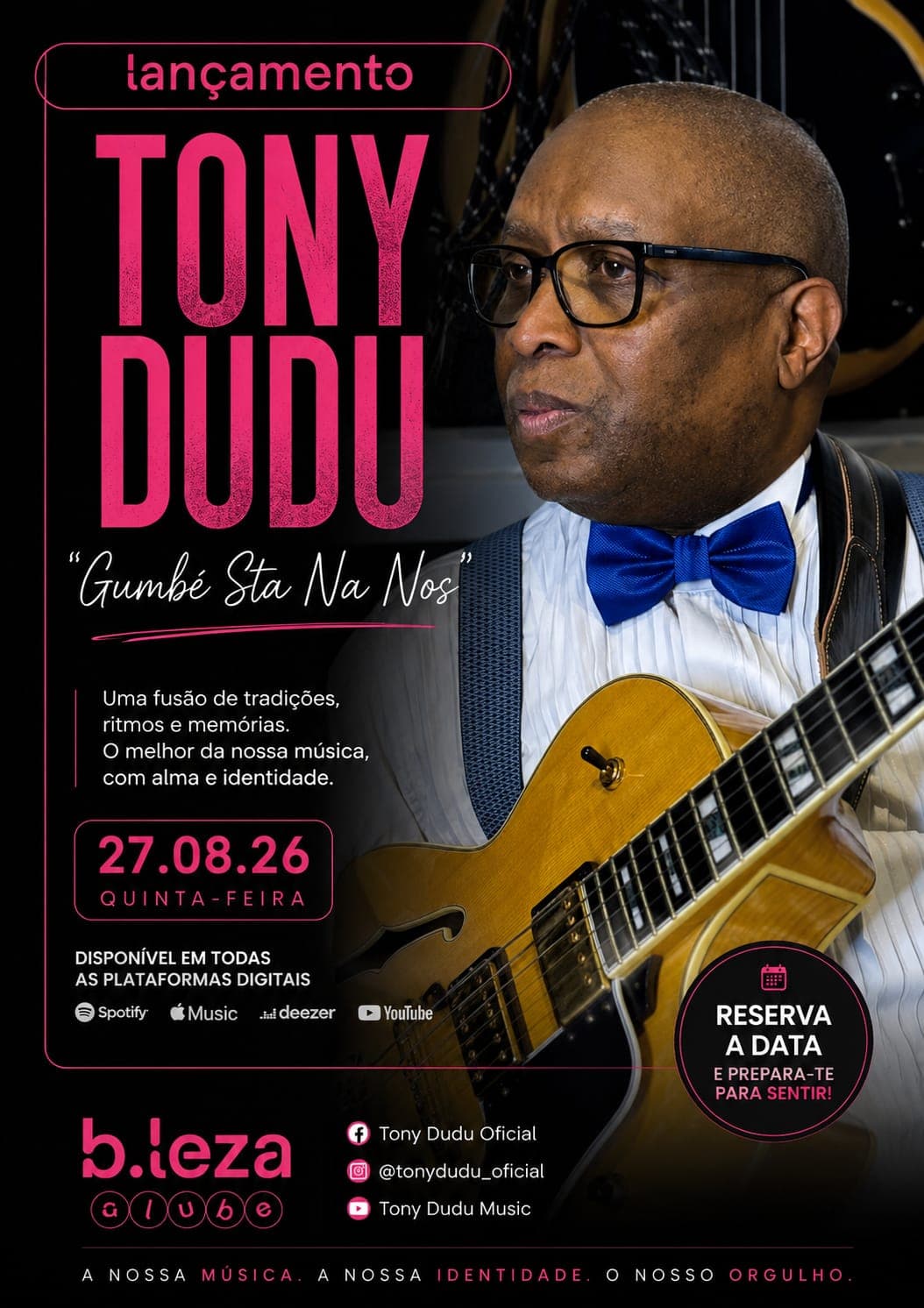 Tony Dudu regressa a Lisboa para uma noite inesquecível de Gumbé e guitarra guineense!